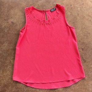 Papermoon Laser-Cut Blouse, Coral, XS